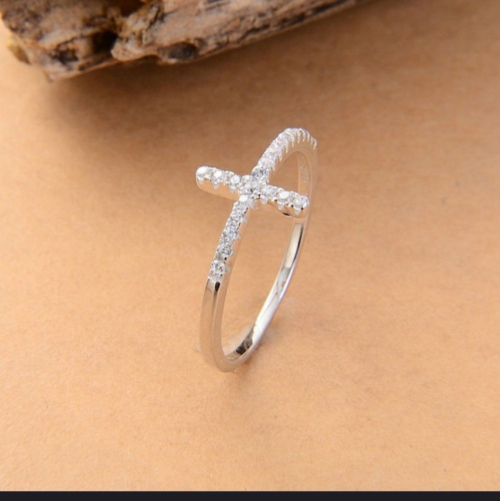 Cross Silver Ring